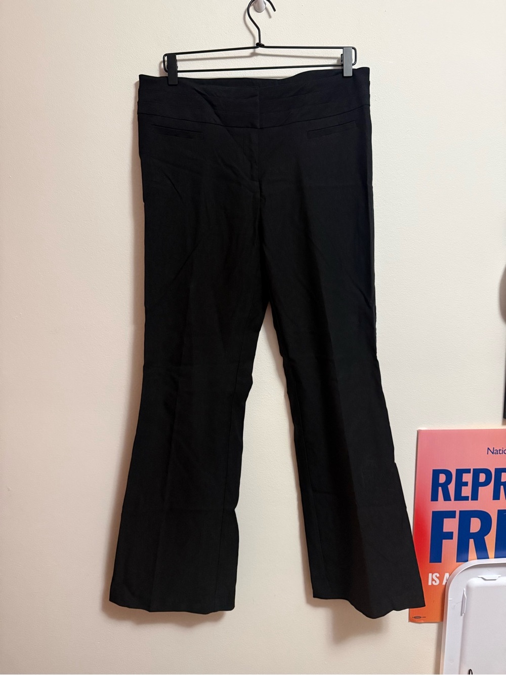 Women's Black Boot-Cut Dress Pants